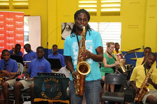 Gladstone Taylor / Photographer

Royal Philharmonic Orchestra visits Alpha boys home yesterday morning