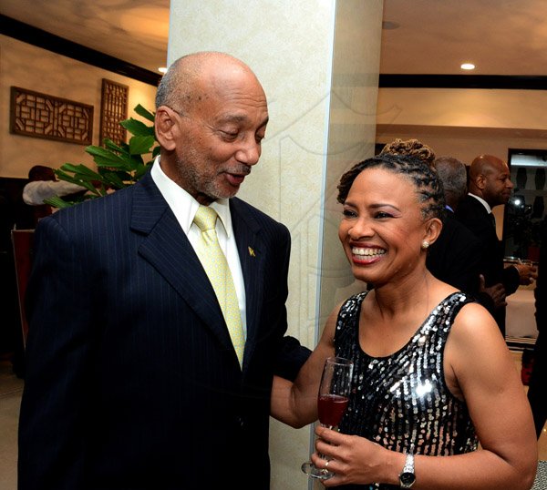 Winston Sill/Freelance Photographer
The Press Association of Jamaica (PAJ) annual National Journaism Awaeds Banquet, held at the Jamaica Pegasus Hotel, New Kingston on Friday night November 28, 2014. Here are Douglas Orane (left); and Dionne Jackson Miller (right).