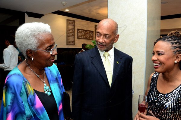 Winston Sill/Freelance Photographer
The Press Association of Jamaica (PAJ) annual National Journaism Awaeds Banquet, held at the Jamaica Pegasus Hotel, New Kingston on Friday night November 28, 2014. Here are Michelle Orane (left); Douglas Orane (centre); and Dionne Jackson Miller.