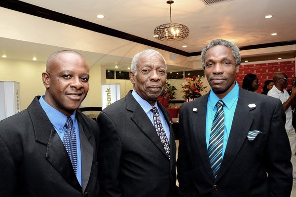Winston Sill/Freelance Photographer
The Press Association of Jamaica (PAJ) annual National Journaism Awaeds Banquet, held at the Jamaica Pegasus Hotel, New Kingston on Friday night November 28, 2014. Here are Mark Titus (left); Keith Brown (centre); and Adrian Frater (right).