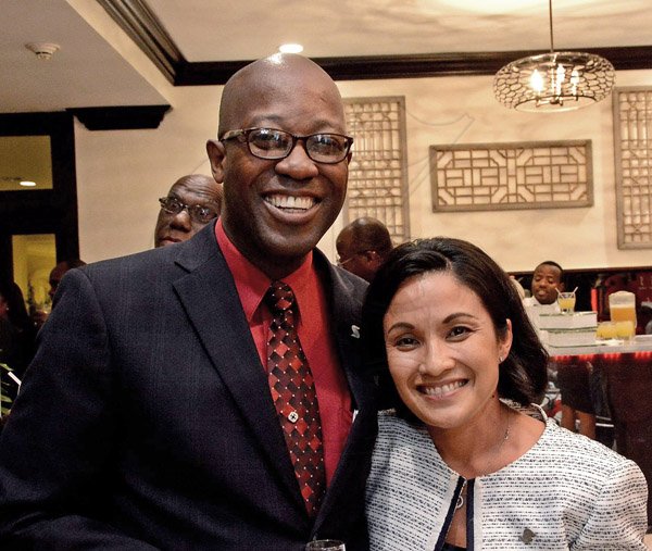 Winston Sill/Freelance Photographer
The Press Association of Jamaica (PAJ) annual National Journaism Awaeds Banquet, held at the Jamaica Pegasus Hotel, New Kingston on Friday night November 28, 2014. Here are Hugh Reid (left); and Monique Tood (right).