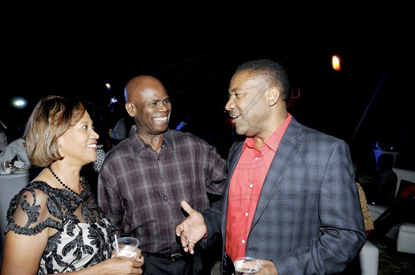 Winston Sill / Freelance Photographer
Minister Phillip Paulwell Birthday Party, held at Fort Charles, Port Royal on Saturday night January 12, 2013. Here are Sonia Fuller (left); Custos Steadman Fuller (centre); and Paulwell (right).