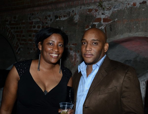 Winston Sill/Freelance Photographer
Minister Phillip Paulwell Birthday Party, held at Fort Charles, Port Royal on Saturday night January 11, 2014. Here are Tanikie McClarthy (left); and Clieveland Allen (right).