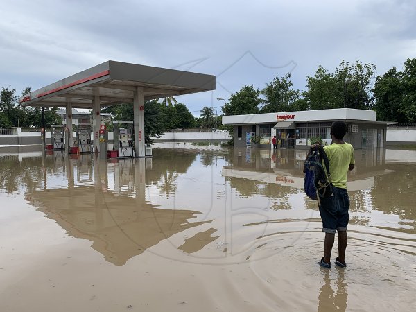 Flooded Gas Station