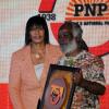 Winston Sill/Freelance Photographer
The Peioles National Party (PNP) 75th Anniversary National Gala and Awards Ceremony, held at Caymanas Golf Club, St. Catherine on Tuesday night September 17, 2013. Here are Prime Minister Portia Simpson-Miller (left); present  Owen Dave Allen (right) with the President Award.