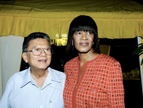 Winston Sill / Freelance Photographer
 Dr Lascelles Chin lymes with and Portia Simpson Miller.





Portia Simpson-Miller Foundation annual fundraising party, held at Norbrook Drive, St. Andrew on Friday night November 18, 2011.