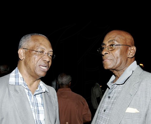 Winston Sill / Freelance Photographer
Dr Winston Davidson (left) hobnobs with Owen Tibby.






Portia Simpson-Miller Foundation annual fundraising party, held at Norbrook Drive, St. Andrew on Friday night November 18, 2011.