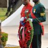 Jermaine Barnaby/Photographer
US President Barrack Obama wreath laying at National Heroes Park on Thursday April 9, 2015.