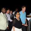 Prince Harry makes his way on to the Sandals Cay island to participate in the Jamaica Night activities held in his honour in Montego Bay on Wednesday night