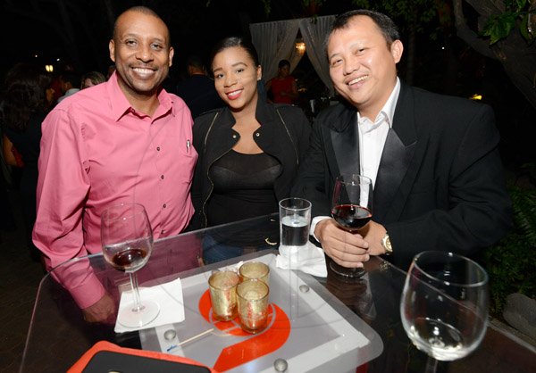 Rudolph Brown/Photographer
From left are Derrick Cotterell, Chelsi Cotterell and Stephen Lido at the Scotia Private Client Group cocktail at the Terra Nova Hotel in Kingston on Thursday, January 22, 2016