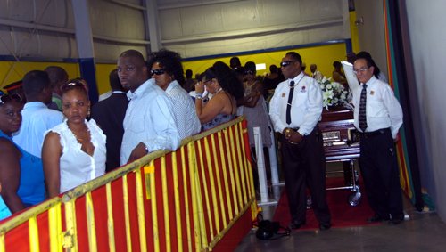 Norman Grindley/Chief Photographer
Gregory Isaacs body lie in stateat National indoor Sports centre in St. Andrew.