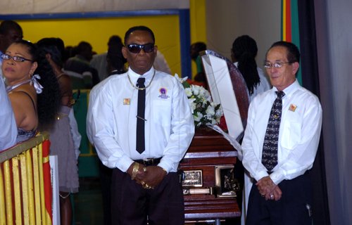 Norman Grindley/Chief Photographer
Gregory Isaacs body lie in stateat National indoor Sports centre in St. Andrew.
