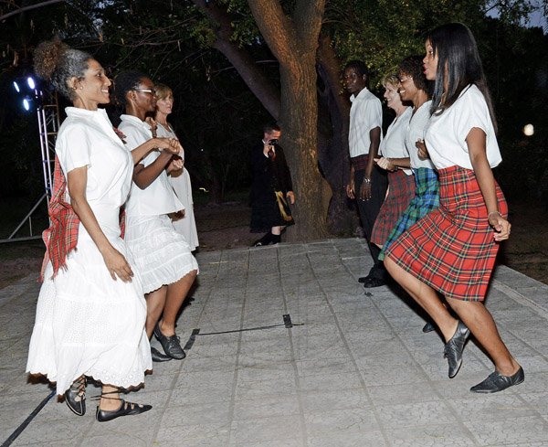 In keeping with the games, guests were given a taste of the Scottish culture as the  Scottish Cultural Dance Society of Jamaica entertained with dance routines
Winston Sill/Freelance Photographer
British High Commissioner David Fitton host Welcome Reception for the arrival of the Queen's Baton, held at Trafalgar House, Trafalgar Road on Saturday evening April 5, 2014.