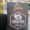 Mel CookeThe smoking area sign at teh Herb Curb are of Rebel Salute 20916, Grizzly's Plantation Cove, Priory, St Ann.