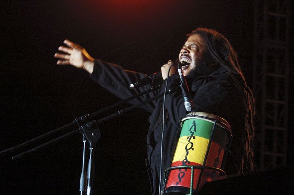 Photo by Adrian Frater
Stephen Marley blets out a note during Rebel Salute on Saturday.