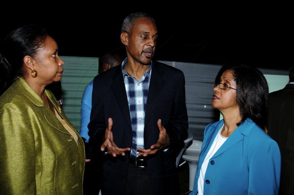 Winston Sill / Freelance Photographer
Cocktail Reception to officially launch Reel Rock GSW Animation Studio, held at Braeman Avenue on Monday night September 10, 2012.Here are Dr. Carolyn Hayle (left), Executive Director, HEART/NTA; Wayne Sinclair (centre), Director, Reel Rock GSW; and Sancia Bennett-Templer (right), Executive Director, JAMPRO.