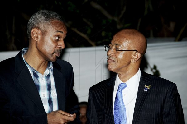 BUSINESS

Winston Sill / Freelance Photographer
Cocktail Reception to officially launch Reel Rock GSW Animation Studio, held at Braeman Avenue on Monday night September 10, 2012. Hereare Wayne Sinclair (left), Director, Reel Rock GSW; and Milverton Reynolds (right), of Jamaica Development Bank.