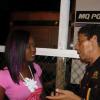 Contributed
Sumfest - Safia Cooper, Brand Manager for Red Stripe chats with Johnny Gourzong of Summerfest Productions during dancehall night Thursday July 21 at Reggae Sumfest in Catherine Hal Montego Bay.