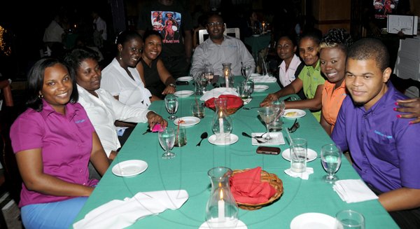 Winston Sill / Freelance Photographer

Guardian Life teammates soak up some good work relations dining Red Bones Blues Cafe for The Gleaner Sponsored Restaurant Week. From left Ari-Ann Brooks senior fund administrator, Marie Spence-Coley supervisor fund administrator, Tanisha Lynch fund administrator,Rochelle Bennett trading manager, Michael Parker vice president investments, Sasha Lewis securities officer, Karen Delevante settlements and securities supervisor, Patricia Salmon settlements assistant and Kyle Thompson assistant investments.  


Restaurant Week dining out feature with RBC Bank and guests at Red Bones Blues Cafe, Argyle Road, New Kingston on Thursday night November 15, 2012.