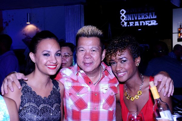Winston Sill/Freelance Photographer
Ribbiz Ultra Lounge 1st Anniversary Party, held at Acropolis Gaming Lounge, Loshusan Shopping Centre, East Kings House Road on Thursday night July 10, 2014. Here are Amanda McCreath (left); Brian Chung (centre); and Moya Mae Rose (right).