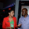 Winston Sill/Freelance Photographer
Ribbiz Ultra Lounge host the Grand Unveiling of World Cup Viewing Party, held at Batbican Centre, East King's House Road on Wednesday night June 11, 2014. Here are Ayesha Creary (left); and LIME's Elon Parkinson (right).