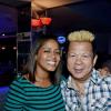 Winston Sill/Freelance Photographer
Ribbiz Ultra Lounge host the Grand Unveiling of World Cup Viewing Party, held at Batbican Centre, East King's House Road on Wednesday night June 11, 2014. Here are Terry-Ann? Thelwell (left); and Brian Chung (right).