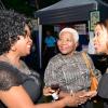 Jermaine Barnaby/ Freelance PhotographerBrenda Weathers (right) talking with Dollis Campbell (left) and Marilyn Bennett at the RJRGLEANER CLIENT APPRECIATION AWARDS at the Sunken Gardens at Hope Botanical Gardens on Thursday, June 22, 2017.