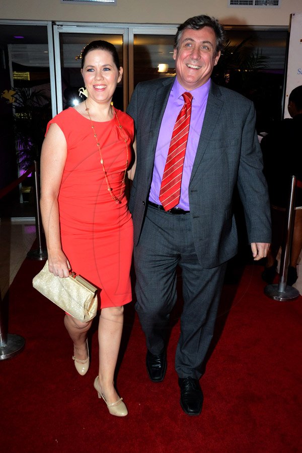 Winston Sill/Freelance Photographer
The RJR National Sportsman and Sportswoman of the Year 2014 Awards Ceremony, held at the Jamaica Pegasus Hotel, New Kingston on Friday night January 16, 2015.  Here are Digicel CEO Barry O'Brien and his wife Ruth.
