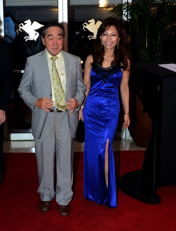 Winston Sill/Freelance Photographer
The RJR National Sportsman and Sportswoman of the Year 2014 Awards Ceremony, held at the Jamaica Pegasus Hotel, New Kingston on Friday night January 16, 2015. Here are the Japanse Ambassador Yasuo Takase and his wife Sayoko Takase.