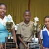 Ian Allen/Staff Photographer
Winners of the National Road Safety Council Road Safety Poster  2014 Competition from left are Mishawn Chin-See from Ardenne High School, Michael Gunn from Corinaldi Primary School and Taeija-Lee Hall from Stella Maris Preparatory School.