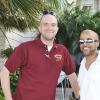 Janet Silvera Photo
Flow's Ben Buls (left) and IT specialist Franz Wiggan at ADS Global's Ron McKay's poolside party with his 'breddas' at the Palmyra Resort and Spa in Montego Bay last Saturday afternoon