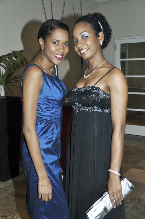 Janet Silvera Photo
 
Western Publishers Limited's Chantell Dalley and Digicel's Cheryl-Lee Smith looking lovely .


*************************************************************************at the Michele Rollins hosted Rose Hall Ball at the Hilton Rose Hall Resort and Spa last Saturday night.