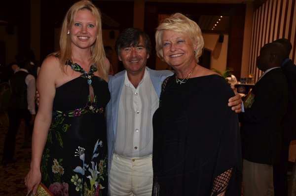 Janet Silvera Photo

Host Michele Rollins (right), her daughter Monique Rollins and businessman James Goren at the Rose Hall Developments/Montego Bay Convention Centre Holiday Ball at the centre last Saturday night.