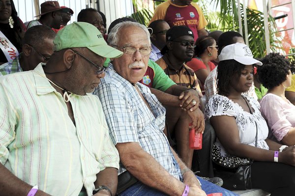Norman Grindley/Chief Photographer
These elderly men paused to discuss some of the finer points of the game amid partying on the mound.


Cricket lovers at the Appleton Mound at Sabina park during the Digicel ODI between the West Indies and New Zealand yesterday.