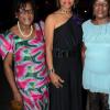 Rudolph Brown/Photographer
From left Sylvia Bogle, Laurette Singh and Lillias Mowatt at the Sagicor Christmas party at the office car park in New Kingston on Saturday, December 3-2011