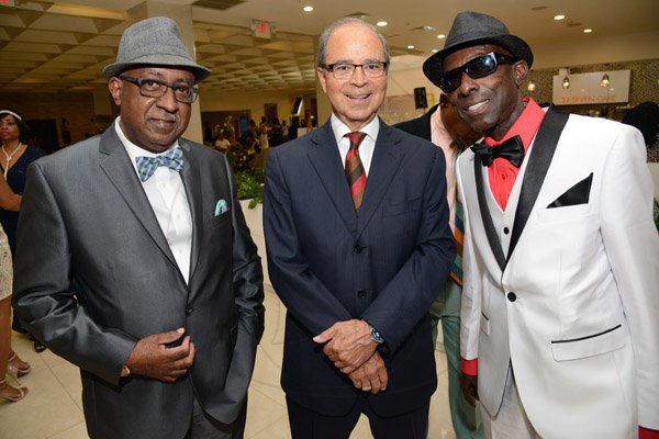 Rudolph Brown/Photographer
From left are Pete Forrest, Senior Branch Manager of Sagicor Corporate Circle Branch, Michael Fraser and Walter Grant at the Sagicor Corporate Awards Jamaica Pegasus Hotel on Wednesday, March 23, 2016