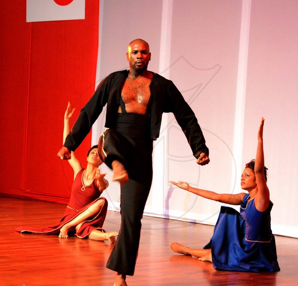 Winston Sill/Freelance Photographer
Scotiabank's President and CEO Jacqueline Sharp host Scotiabank 125th Anniversary Cocktails and Concert, held at Courtleigh Auditorium, St. Lucia Avenue, New Kingston on Thursday night September 4, 2014. Here are members of NDTC in performance.