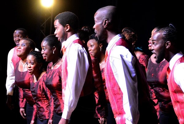 Winston Sill/Freelance Photographer
Scotiabank's President and CEO Jacqueline Sharp host Scotiabank 125th Anniversary Cocktails and Concert, held at Courtleigh Auditorium, St. Lucia Avenue, New Kingston on Thursday night September 4, 2014. Here members of UWI Singers in concert.