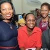Rudolph Brown/Photographer
Lana Forbes,(left) senior manager at Scotia Jamaica Life Insurance pose with from right Marsha Williams, Shereen Duncan and Andrea Foster at the Ocho Rios branch Scotia Insurance 15th Anniversary cocktail forum on Tuesday, September 24, 2013