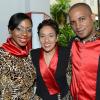 Rudolph Brown/Photographer
Jacqueline Sharp, (centre) President and CEO Scotiabank Group pose with Deidrean Williams and Julian Chin at the Scotiabank Sales Conference 2014 awards "We Dominated We Conquered Now hear us ROAR" at the Jamaica Conference Centre on Saturday January 25,2014