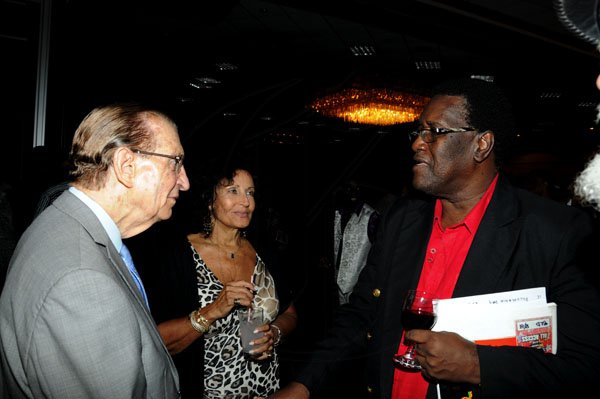 Winston Sill / Freelance Photographer
Hon. Edward Seaga lauch Reggae Golden Jubilee CD's, held at Jamaica Pegasus Hotel, New Kingston on Friday night October 19, 2012. Here are eddie Seaga (left); Jennifer Lim (centre); and Neville Hinds (right).
