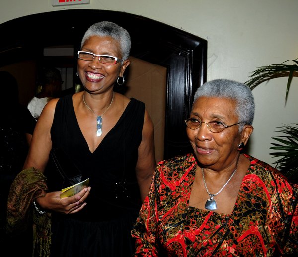 Winston Sill / Freelance Photographer
The St. Elizabeth Homecoming Foundation Limited (SEHF) 20th Annual Golden Awards Banquet, held at the Jamiaca Pegasus Hotel, New Kingston on Wednesday night November 28, 2012. Here are Angela Gordon-Stair (left); and Elonia Gordon (right).