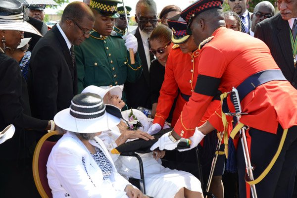 Rudolph Brown/Photographer
Sir Howard Cooke State funeral at the Holy Trinity Cathedral on Friday, August 8, 2014