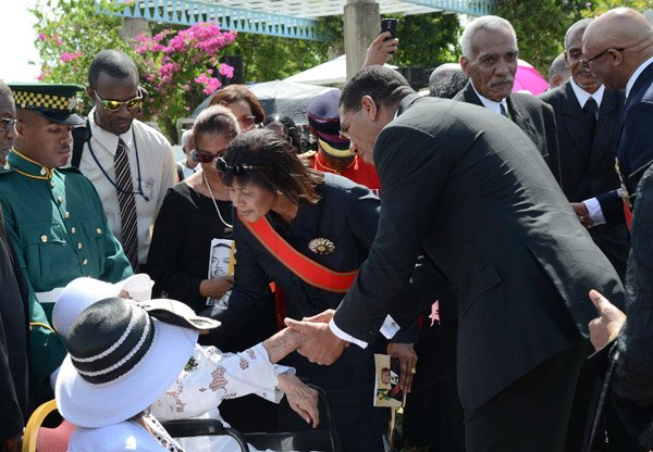 Rudolph Brown/Photographer
Sir Howard Cooke State funeral at the Holy Trinity Cathedral on Friday, August 8, 2014