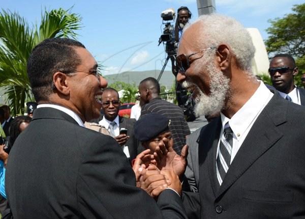 Rudolph Brown/Photographer
Sir Howard Cooke State funeral at the Holy Trinity Cathedral on Friday, August 8, 2014