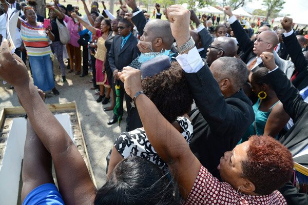 Rudolph Brown/Photographer
Sir Howard Cooke State funeral at the Holy Trinity Cathedral on Friday, August 8, 2014