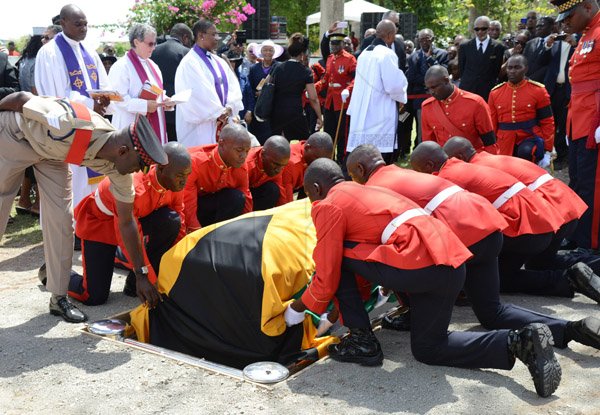 Rudolph Brown/Photographer
Sir Howard Cooke State funeral at the Holy Trinity Cathedral on Friday, August 8, 2014