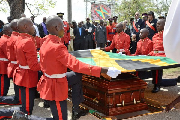 Rudolph Brown/Photographer
Sir Howard Cooke State funeral at the Holy Trinity Cathedral on Friday, August 8, 2014