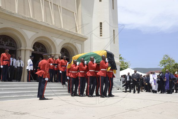 Gladstone Taylor/ Photographer

Sir Howard Cooke State funeral at the Holy Trinity Cathedral on Friday, August 8, 2014