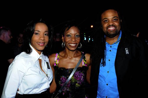 Winston Sill / Freelance Photographer
Shaggy and Friends Show, in aid of Bustamante Hospital for Children, held at Jamaica House, Hope Road on Saturday night January 7, 2012. Here are Grace Silvera (left), Regional Vice President Marketing and Corperate Cummunications, LIME; Rochelle Cameron (centre), Head of Legal Regulatory, LIME; and Kalando Wilmoth (right), Regional Head Corperate Cummunications, LIME.